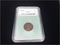 1911-S Lincoln Penny VG10