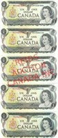 TEN CANADIAN 1973 DOLLAR BILLS