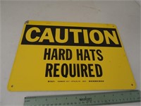 Caution Hard Hats Required Sign