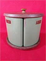 Vintage Rotating Canister Set