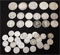 $9.00 Mixed Silver Coins Quarters, Dimes, Halves