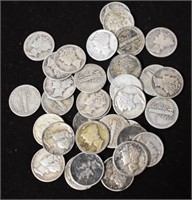 34 Mercury Silver Dimes