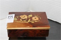 WOODEN MUSIC AND JEWELRY BOX