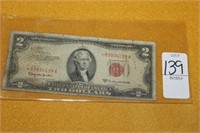 1953 RED SEAL TWO DOLLAR BILL