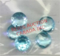 BAG OF 5 AQUAMARINE GEM STONES