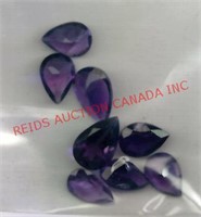 BAG OF 8 AMETHYST GEM STONES