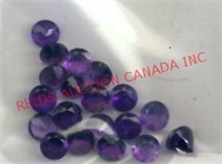 BAG OF 20 AMETHYST GEM STONES