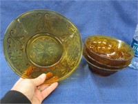 tiara glass berry bowl set (4 pieces)