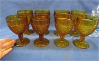 8 tiara glass stemmed goblets