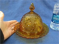 vintage tiara glass cheese server (dome lid)