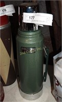 Vtg Stanley Metal Thermos With Carry Handle