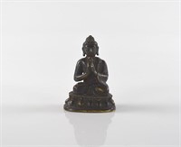 CHINESE BRONZE FIGURE OF A SEATED BUDDHA