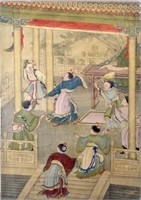 CHINESE PAINTING JING KE ATTACKS THE QIN EMPEROR