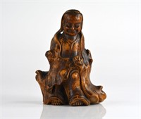 CHINESE ROOT WOOD CARVED FIGURE