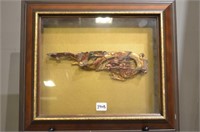 CHINESE GILT LACQUER WOOD FRAGMENT OF DRAGON