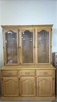 China Hutch with Etched Glass