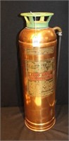 Antique Copper Fire Extinguisher Red Star
