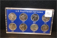 8 Proof Franklin 1/2 Dollars