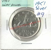 CANADIAN 1951 SILVER DOLLAR