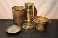 Brass-Toned Containers