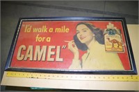 Camel Cigarette framed Cardboard