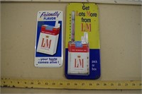 L&M Cigarette Thermometer and sign