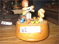 Anri Ferrandiz Carved Wood Music Box Figurine