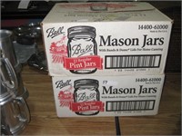 Choice of 2 cases 12 regular pint mason jars