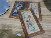 3 Mexican Feathercraft by Cartiex framed Art