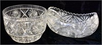 TWO PIECES OF CUT GLASS