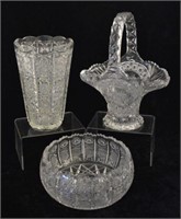 ASSORTED CUT GLASSWARE