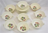 SPODE "WEDGWOOD PATRICIAN" SOUP BOWLS & SAUCERS