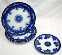 ASSORTED FLOW BLUE PLATES