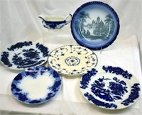 ASSORTED FLOW BLUE CHINA