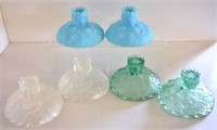 FENTON "WATER LILY" CANDLE HOLDERS