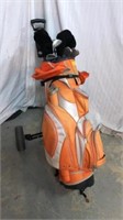 Golf Bag, Pull Cart & Clubs Q9B