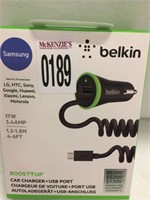 BELKIN CAR CHARGER + USB PORT