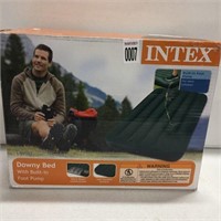 INTEX TWIN DOWNY BED WITH BUILT IN FOOT PUMP