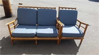 Rattan Loveseat And Chair