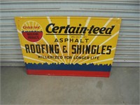Metal Cerain-teed Roofing Sign