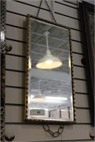 FRAMED BEVELED MIRROR WITH HANGING CHAIN