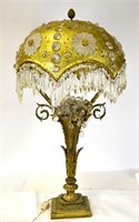 Art Decor Bronze & Crystal Lamp