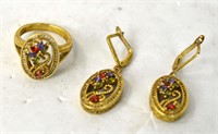 Set of Ring and Earrings