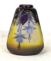 Galle Four Sided Purple Vase w Flowers