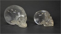 Two Rock Crystal Skulls