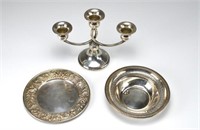 Three pieces of American silver
