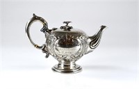 19th C Canadian silver presentation teapot