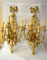 Pair of  Bronze Wall Sconces