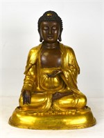 Large Chinese Gilt Buddha Figure