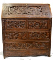 Chinese Wood Carving  Desk/ Dresser/ Cabinet